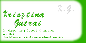 krisztina gutrai business card